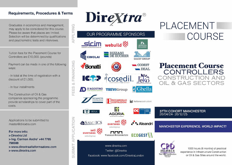 Placement Course for Controllers Construction and Oil & Gas Sectors
