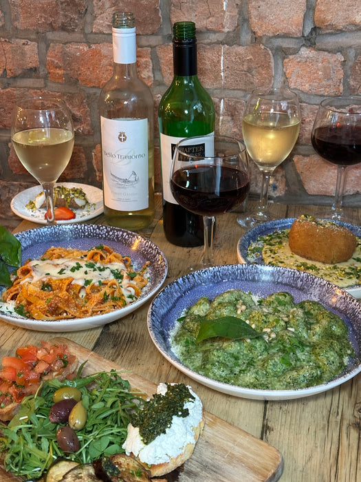 Bottomless Wine Italian Dinner (1.5 hours) -Every Tuesday - Gift Voucher - Wine Tasting - Wine Event