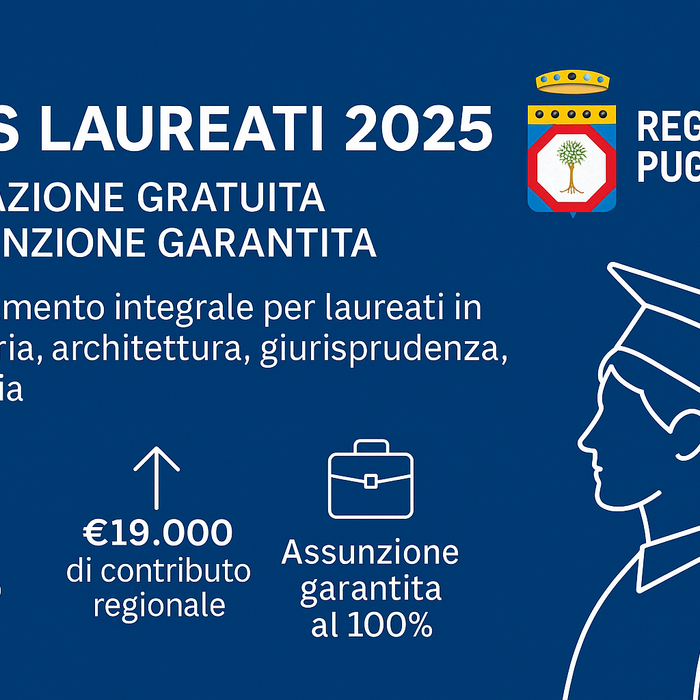 Immagine per pubblicizzare Pass Laureati Puglia 2025